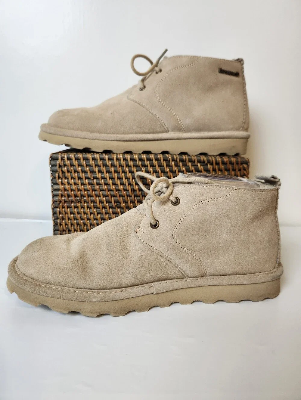 Bear Paw Skye Cow Suede Leather Wool Blend Lining Warm Sheepskin  Outdoor Boots